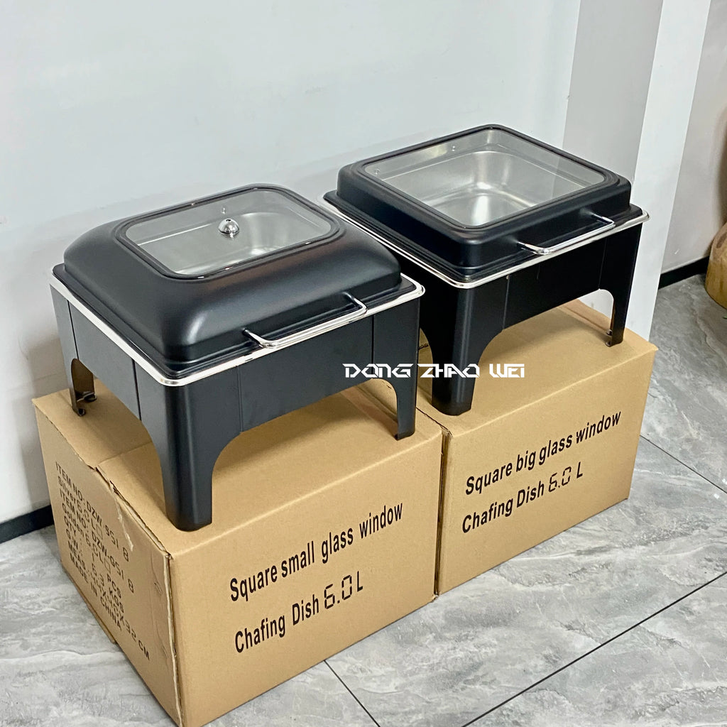 Matte Black Chafing Dish | Buffet Food Warmer | 6L, 7L & 9L Options