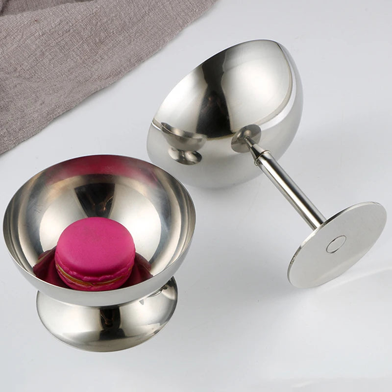 Stainless Steel Goblet Dessert Cup | Ice Cream, Salad & Snack Bowl for Restaurants & Events