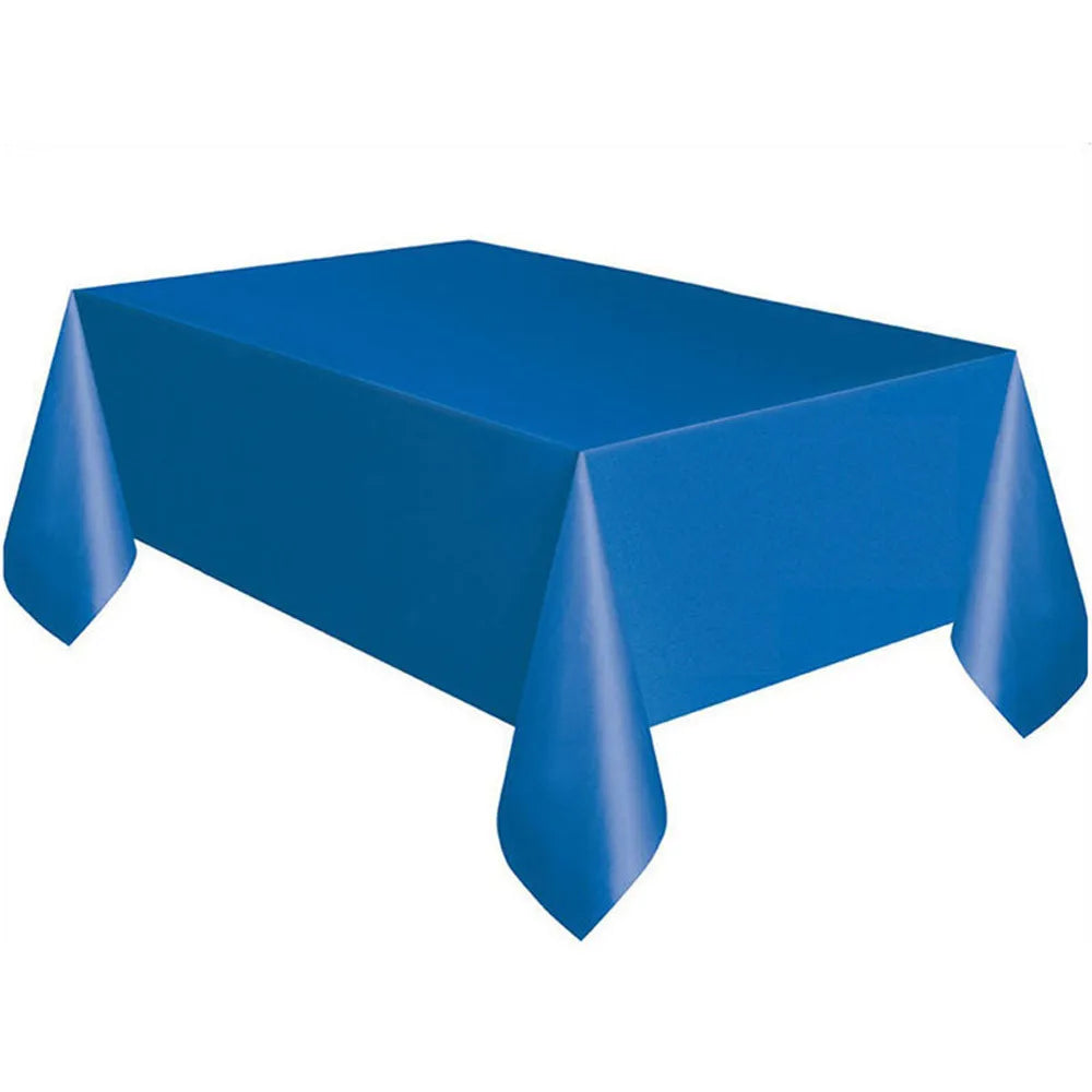Large Plastic Rectangle Tablecloth Cover | 6ft x 4.5ft | 7 Colors | Party & Event