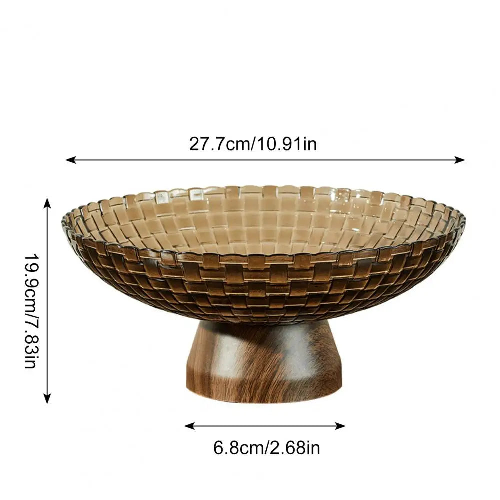 Elevated Braided Fruit Bowl with Drainage Legs — Modern Kitchen Decor