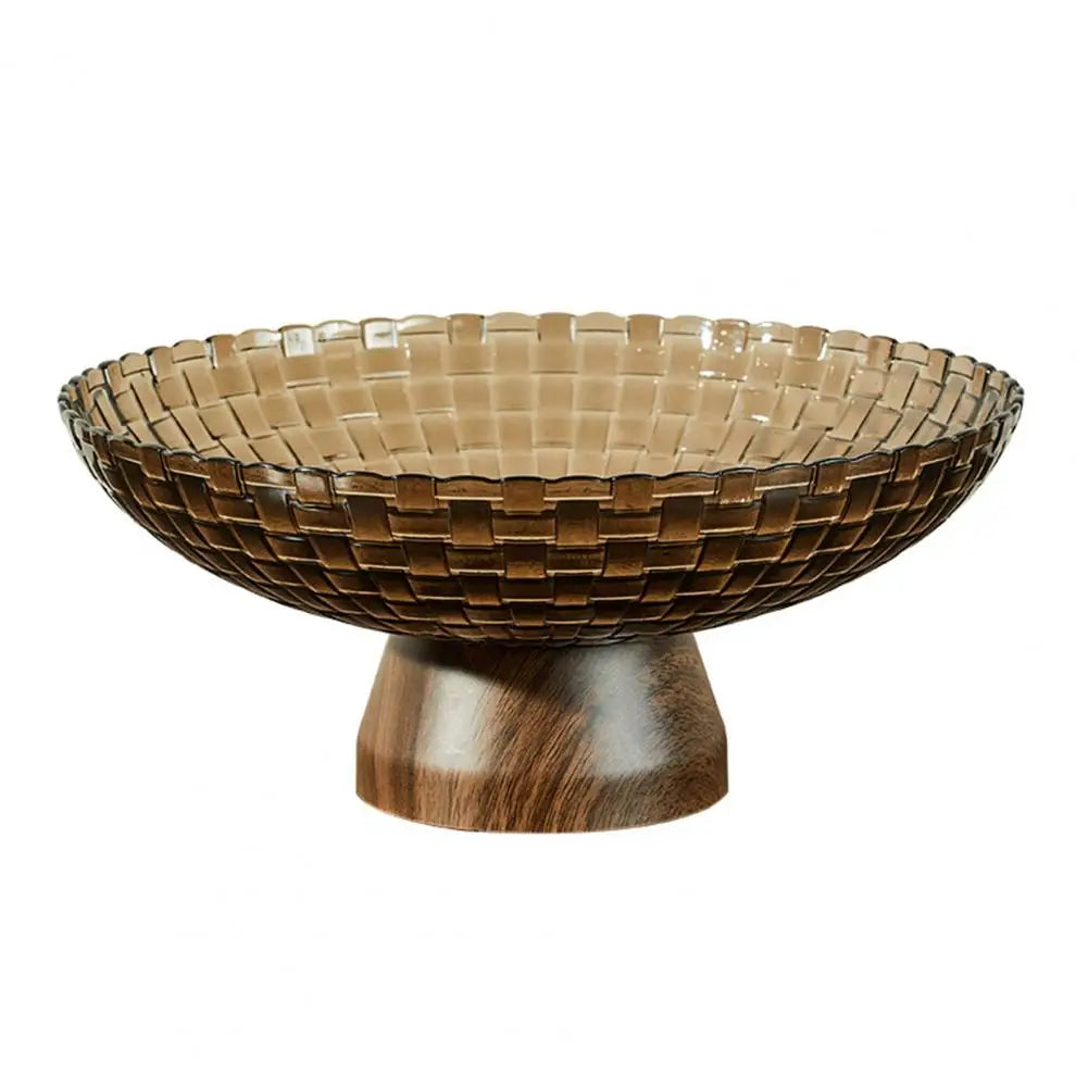 Elevated Braided Fruit Bowl with Drainage Legs — Modern Kitchen Decor