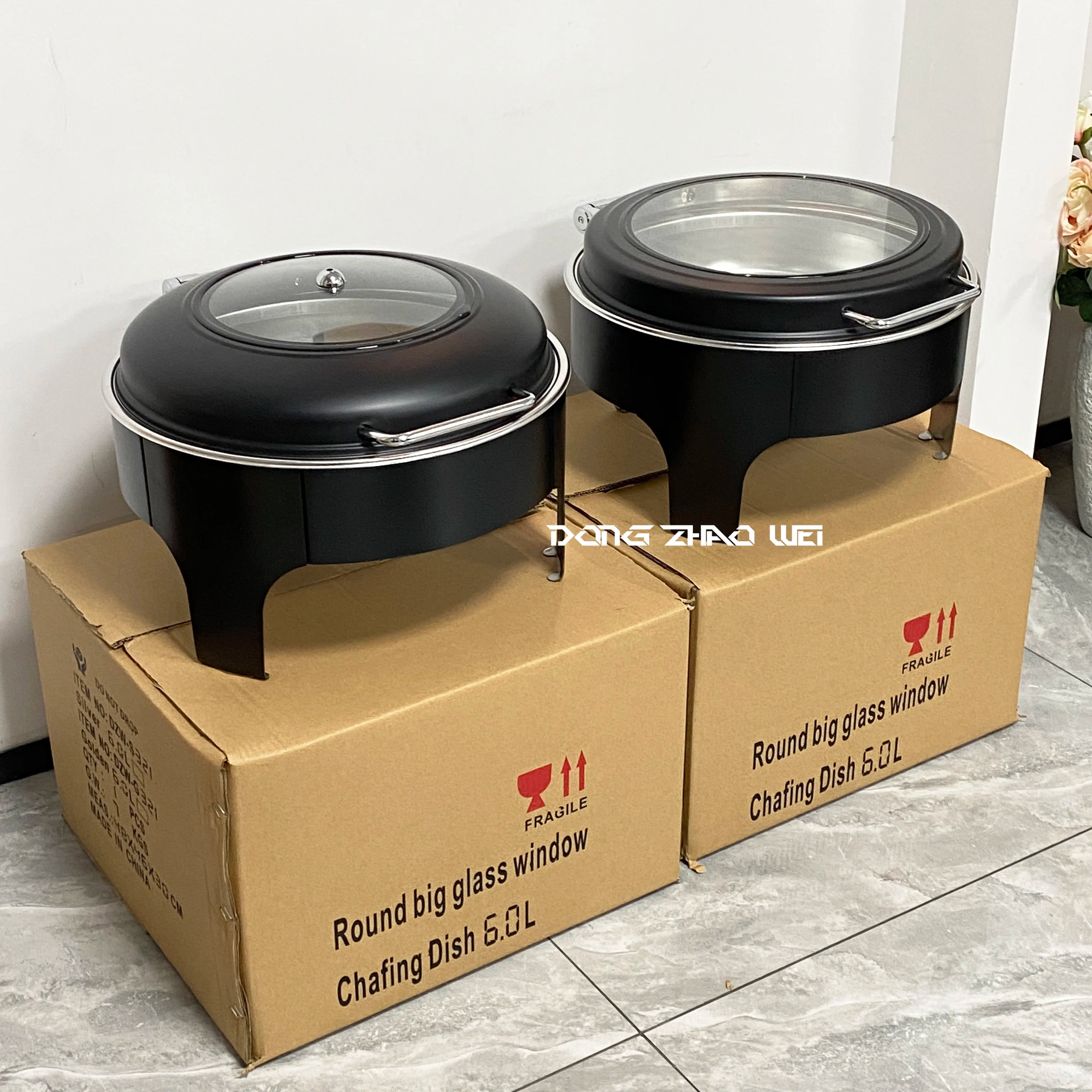 Matte Black Chafing Dish | Buffet Food Warmer | 6L, 7L & 9L Options