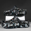 Chef Clogs with Cartoon Print Non-Slip Kitchen Work Shoes for Restaurant Staff Waterproof Oil Resistant