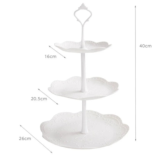 3 Tier Cupcake Stand Plastic Tiered Serving Stand Dessert Tower Tray for Tea Party Baby Shower Wedding Christmas Party
