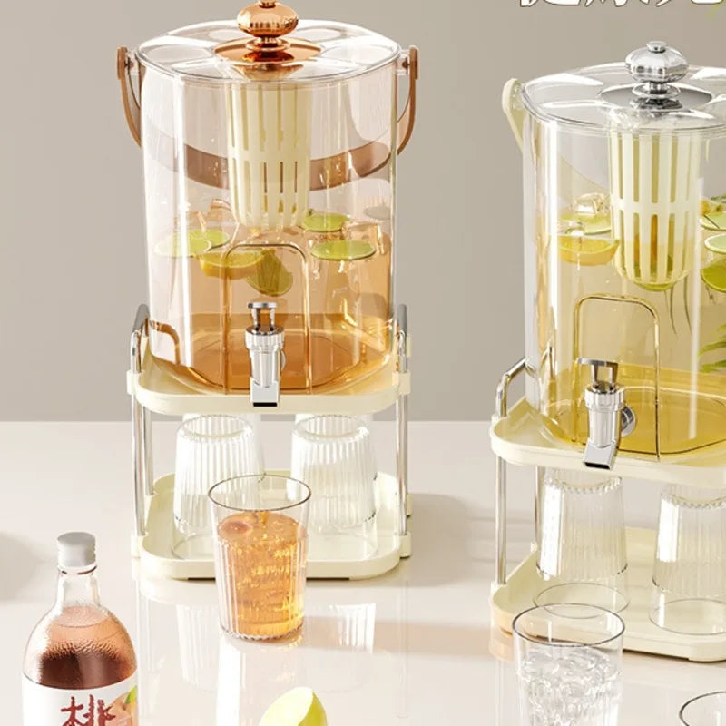 Large Capacity Glass Beverage Dispenser with Tap – Leakproof Pitcher for Events