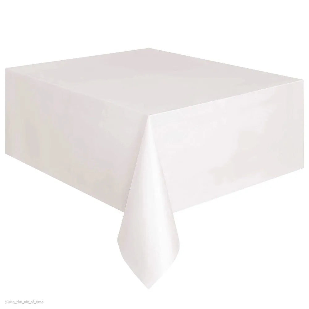 Large Plastic Rectangle Tablecloth Cover | 6ft x 4.5ft | 7 Colors | Party & Event