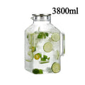 3.8L Borosilicate Glass Pitcher with Lid – Leakproof Drink Dispenser