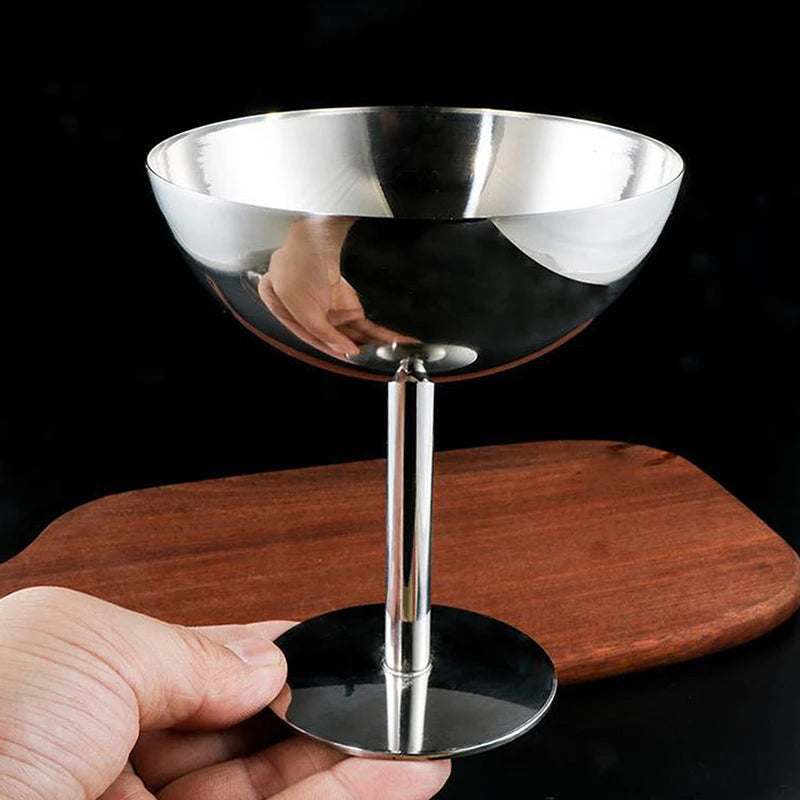 Stainless Steel Goblet Dessert Cup | Ice Cream, Salad & Snack Bowl for Restaurants & Events