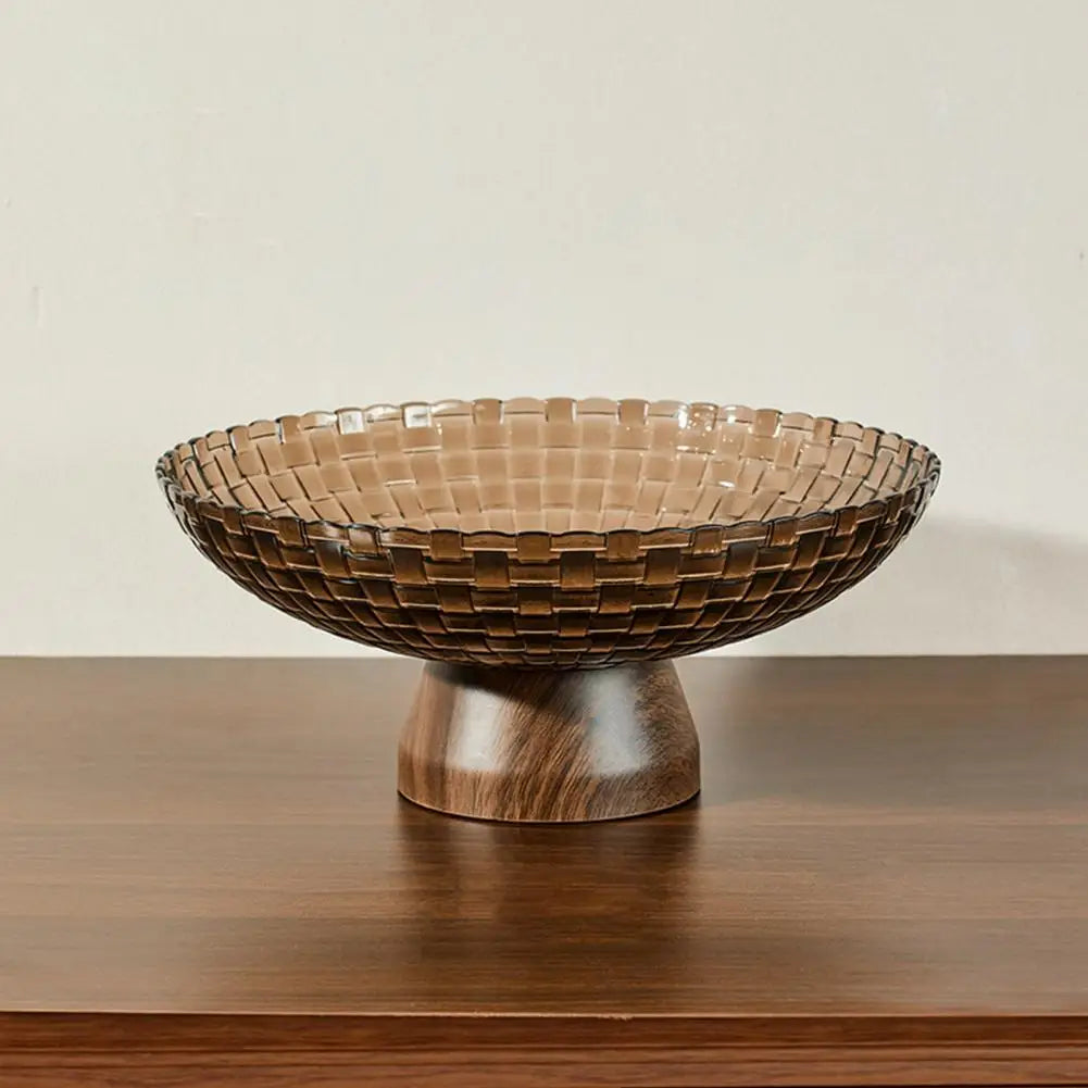 Elevated Braided Fruit Bowl with Drainage Legs — Modern Kitchen Decor