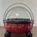 Lidded Pedestal Fruit & Snack Bowl with Chain Handle