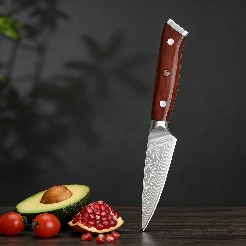 67-Layer Damascus Steel Kitchen Knife Set – Cleaver, Chef & Fruit Knives (1–4 Piece)