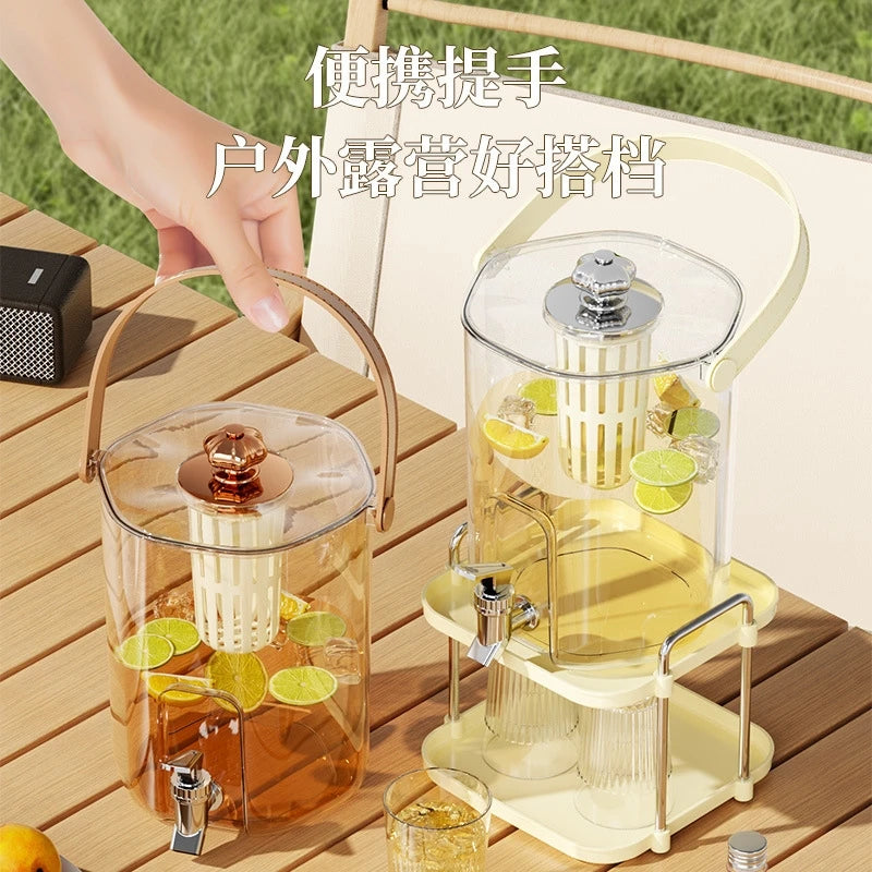 Large Capacity Glass Beverage Dispenser with Tap – Leakproof Pitcher for Events