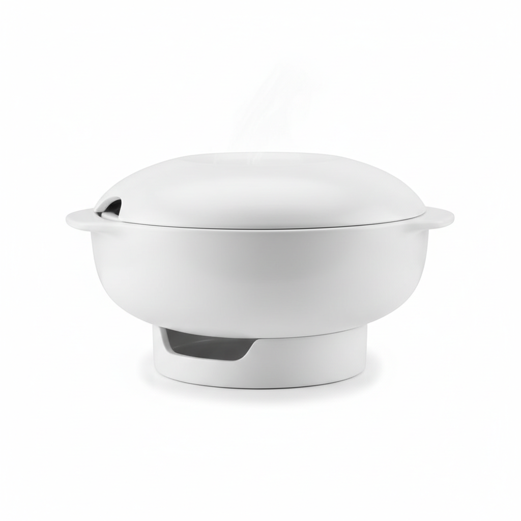 Modern white minimalist chafing bowl