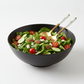 Black decorative salad serving bowl