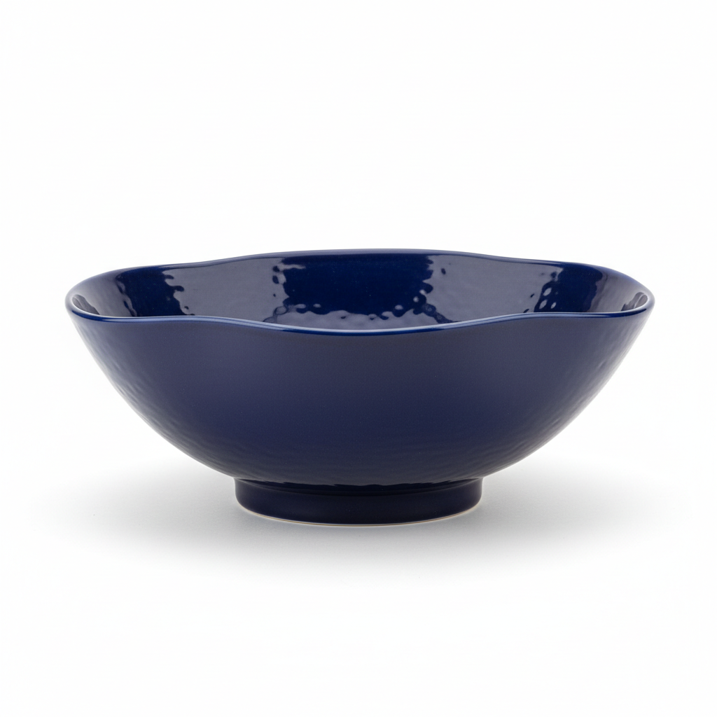 Navy blue decorative salad serving bowl